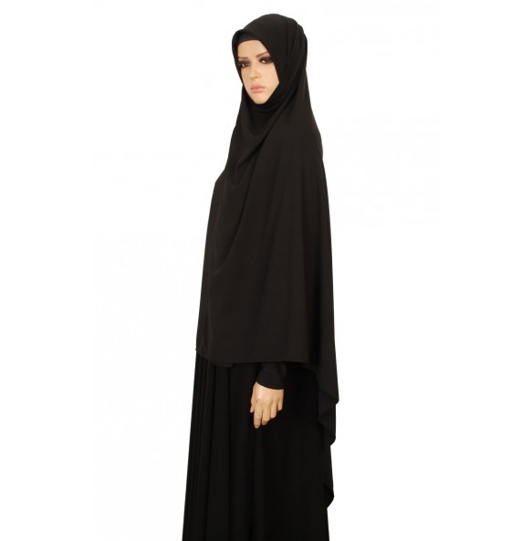 Black Silk Scarf L