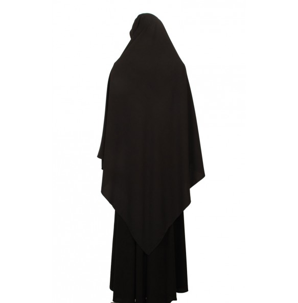 Black Silk Scarf L