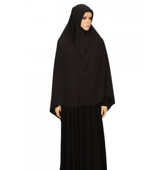 Black Silk Scarf L
