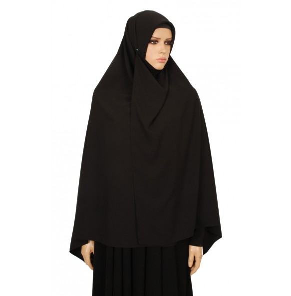 Black Silk Scarf L