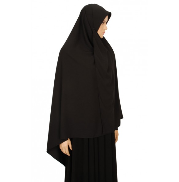 Black Silk Scarf L