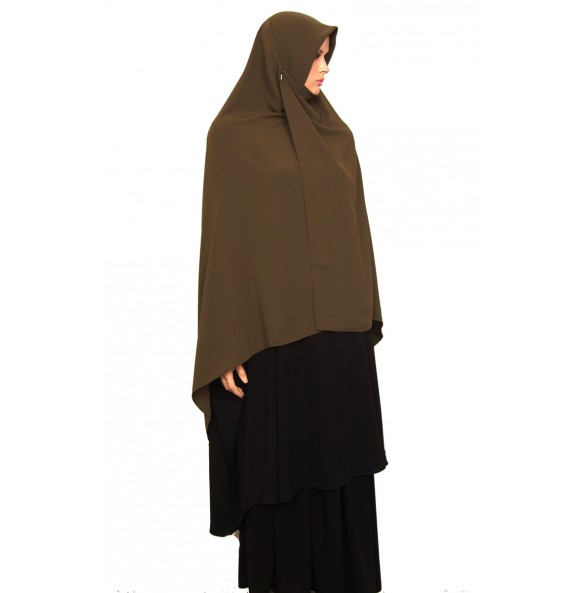 Khaki Blue Silk Scarf  L