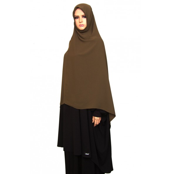 Khaki Blue Silk Scarf  L