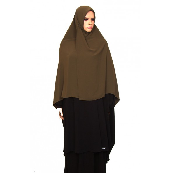 Khaki Blue Silk Scarf  M