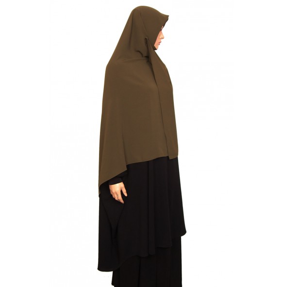 Khaki Blue Silk Scarf  M