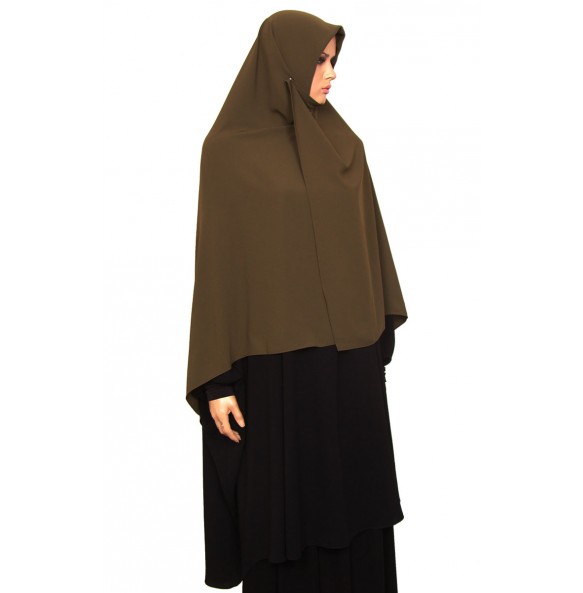 Khaki Blue Silk Scarf  M