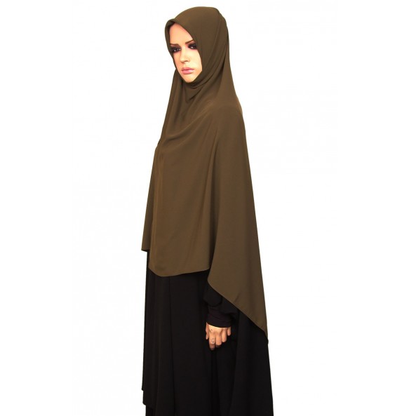 Khaki Blue Silk Scarf  M