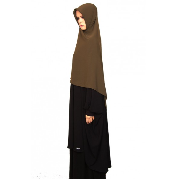 Khaki Blue Silk Scarf  S