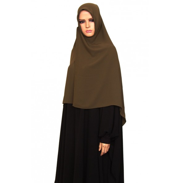 Khaki Blue Silk Scarf  S