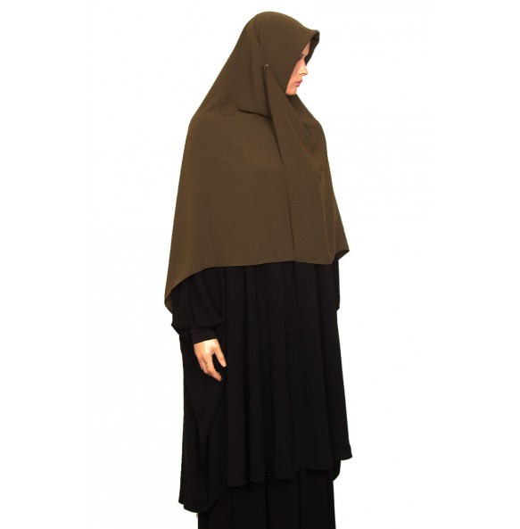 Khaki Blue Silk Scarf  S