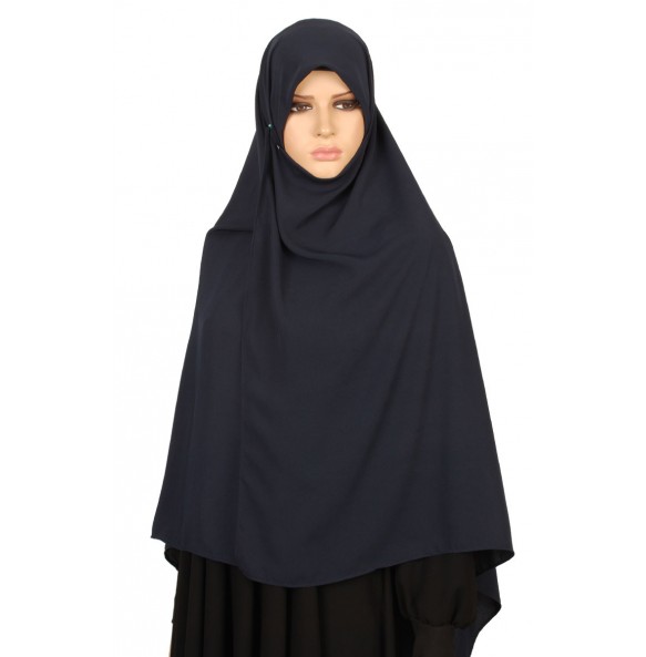 Navy Blue Silk Scarf  M
