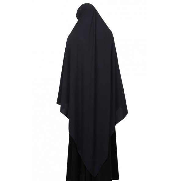 Navy Blue Silk Scarf  XL