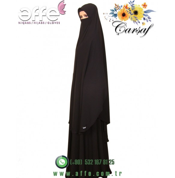 Sultan Baş Çarşaf - İki Parça Çarşaf