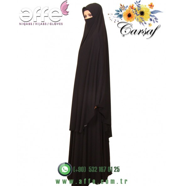 Sultan Baş Çarşaf - İki Parça Çarşaf