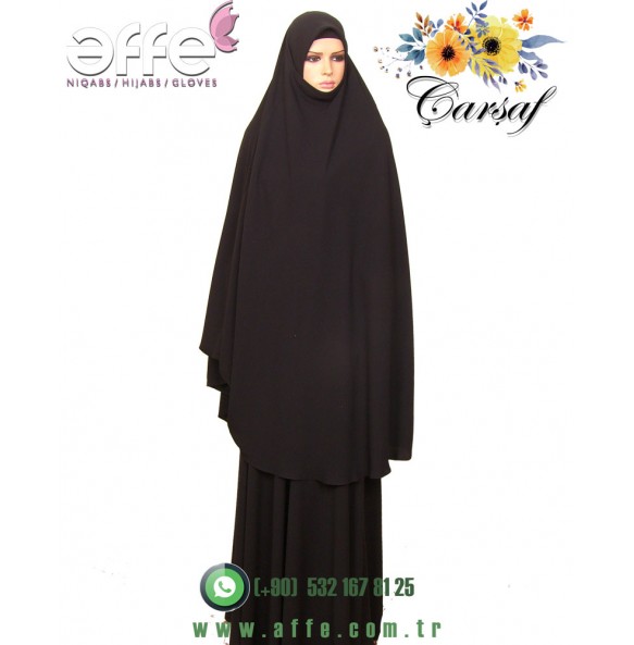 Sultan Baş Çarşaf - İki Parça Çarşaf