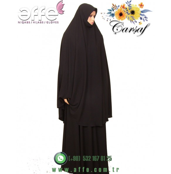 Sultan Baş Çarşaf - İki Parça Çarşaf