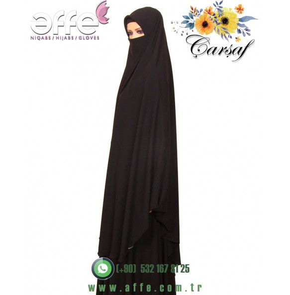 Sultan Baş Çarşaf - İki Parça Çarşaf