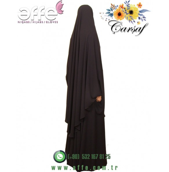 Sultan Baş Çarşaf - İki Parça Çarşaf