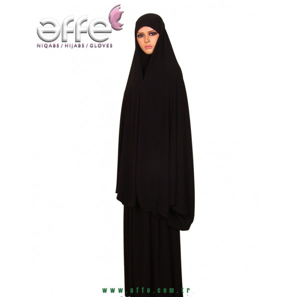 Gizli Peçeli İğneli Çarşaf - Tek Parça - Süper Soft Krep Kumaş