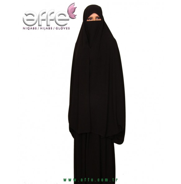 Gizli Peçeli İğneli Çarşaf - Tek Parça - Süper Soft Krep Kumaş