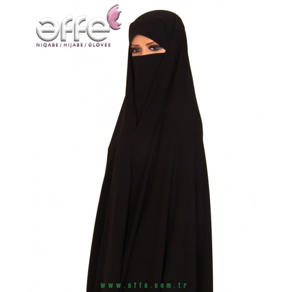 Gizli Peçeli İğneli Çarşaf - Tek Parça - Süper Soft Krep Kumaş