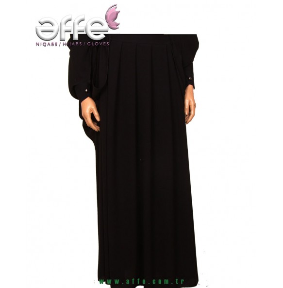 Gizli Peçeli İğneli Çarşaf - Tek Parça - Süper Soft Krep Kumaş