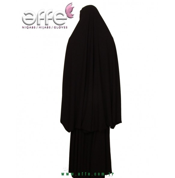 Gizli Peçeli İğneli Çarşaf - Tek Parça - Süper Soft Krep Kumaş