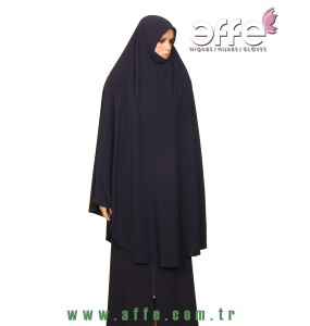 Lacivert Çarşafüstü - Sufle Uzun Boy Kol Manşetli