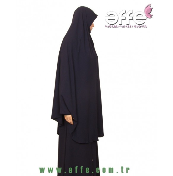 Lacivert Çarşafüstü - Sufle Uzun Boy Kol Manşetli