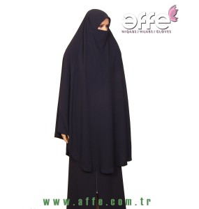 Lacivert Çarşafüstü - Sufle Uzun Boy Kol Manşetli