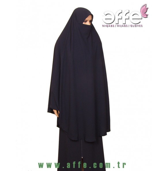 Lacivert Çarşafüstü - Sufle Uzun Boy Kol Manşetli